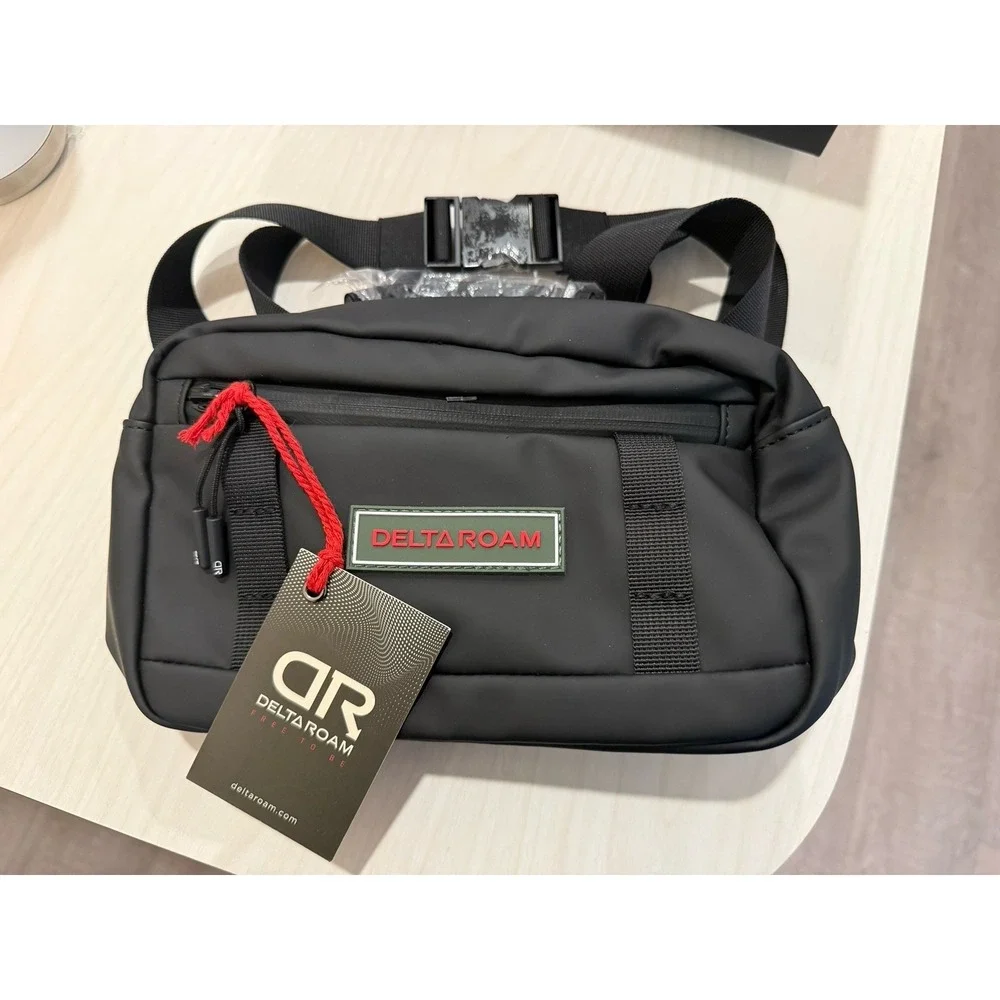 DeltaRoam Crossbody‎ Bag Midnight Black Travel Shoulder Messenger Fanny Pack